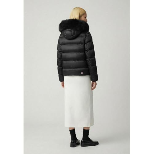 Colmar Para Homem. 2216E Casaco Com Capuz AmovíVel Com Capuz Em Pele SintéTica Preta (46), Preto, Casual, Poliamida - 6