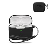 for Edifier NeoDots Case Cover,Wireless Earphone Protective Cover(with Carabiner + Lanyard) Drop-Proof,Scratch-Proof,Shock-Proof,Case for Edifier NeoDots(Black)