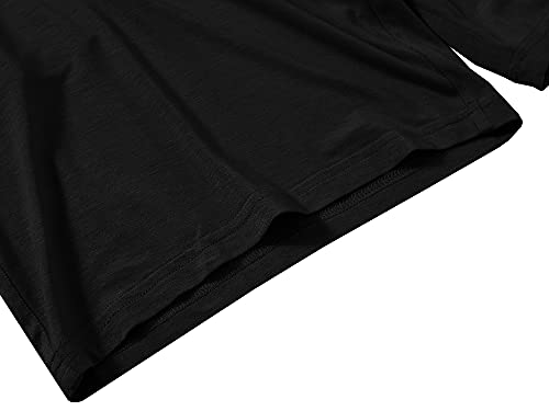 Image of MoFiz Mens Pajamas Set Short Sleeve PJ's Sleep Lounge Sleepwear Cool Pyjama Summer Sets Comfortable Lightweight