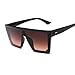 Bywenzai Sonnenbrille Schwarze Quadratische Sonnenbrille Frauen Großer Rahmen Mode Retro Spiegel Sonnenbrille Weibliche Marke Vintage Lady Lunette De Soleil Femme Schwarzbraunpink