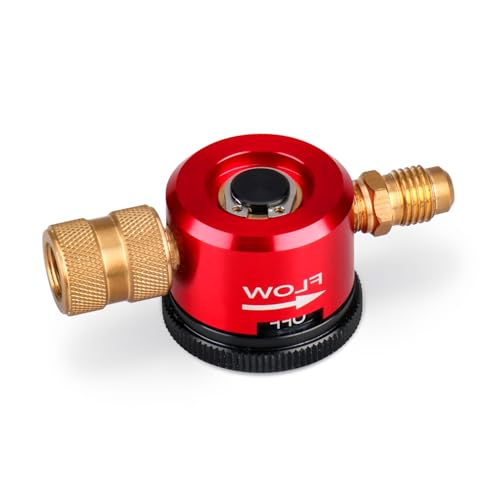 Image of Nitrogen Purge Tool for HVAC, 50 PSI Inlet Nitrogen Flow Regulator, Durable Brass Nitrogen Regulator for Brazing & Purging, Quick Dial Settings, Compatible with 1/4" Refrigerant Hoses