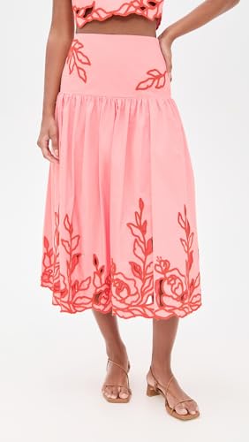 Cinq à Sept Women's Trailing Peonies Tilda Skirt2