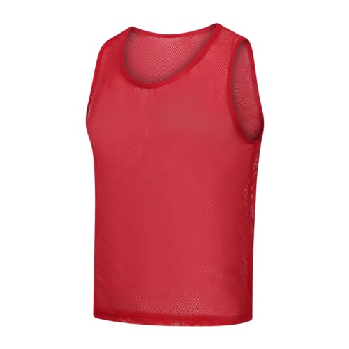Image of Scrimmage Vests Pinnies Team Practice Jerseys for Kids,Youth and Adult Sports Soccer,Football,Basketball(12 Pack)