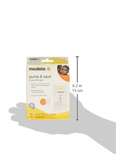 image for Medela Pump & Save Breast Milk Storage Bags, 20 Count Pack, Breastmilk