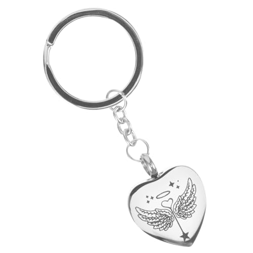 Abaodam ペット壷 愛 かわいいキーチェーン キーホルダー ビーズ 鎖 ウォレットチェーン 鍵掛け飾り 壷灰キーチェーン 壷キーチェーン urnペンダント 犬の壷 チタン鋼 Silver