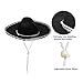 GiftExpress Black Mariachi Sombrero Hat with Silver Trim, Sombrero for Cinco de Mayo, Halloween Costume, Mexican Fiesta Costume