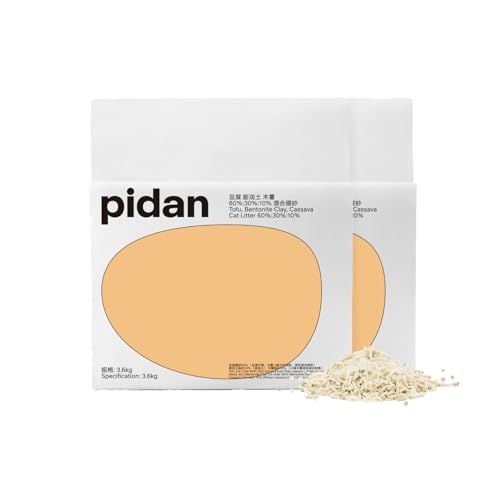 pidan 猫砂 おから 固まる ベントナイトとおから 混ぜる 脱臭 抗菌 真空パック 飛び散らない 天然素材 臭みから解放 (3.6kg×2袋)