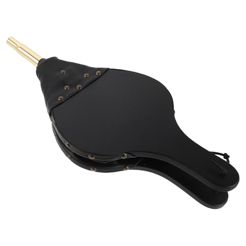 Toyvian Wood Fireplace Bellows with Metal Nozzle, Manual Air Blower for BBQ Grill and Campfire, Outdoor Fire Blower Tool for Stove and Fireplace Accessories