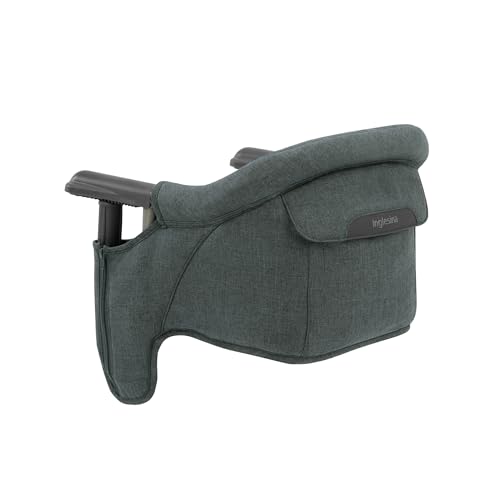 Image of Inglesina Fast Table Chair, Charcoal Gray Melange - Portable Baby High Chair - for Babies & Toddlers up to 37 lbs - Fits Tables 0.8'' to 3.5'' Thick - Compact & Easy to Use - Travel Bag Included