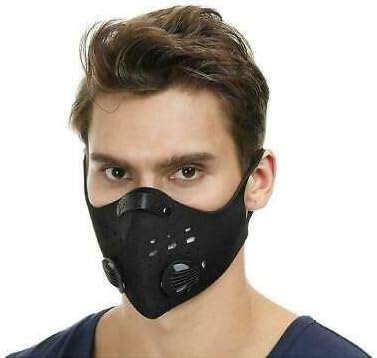 CLUX Sport mask for Biking, Running,Fitness Filter and Valves Black by Continental Luxury