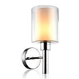 FLBT NZDYLuceLampada da pareteSempliceCreativoSoggiornoCorridoioCorridoioE27SingleHeadLampada da comodinoHotelScaleVetroPareteLuceLivello energetico【A++】 Needed