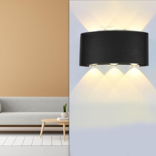 Image of GIGAWATTTS 6-Watt U-Shaped Up Down LED Wall Light Outdoor Indoor BIS Approved IP65 Waterproof Exterior & Interior Sconce Lamp for Garden Patio Fence (Warm White, Pack of 1)