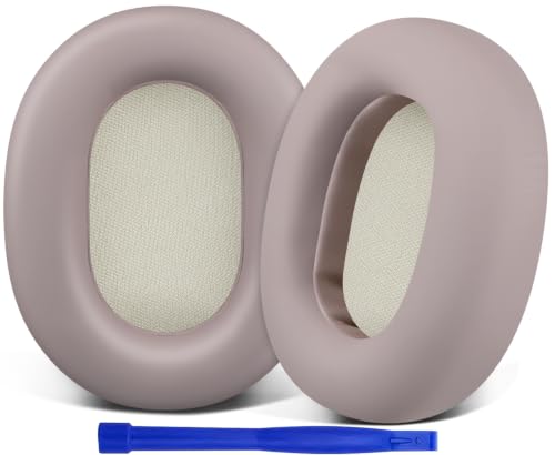 Image of SOULWIT Replacement Earpads for Sony WH-1000XM5 (WH1000XM5) Noise Canceling Headphones, Ear Pads Cushions with Protein Leather and Noise Isolation Memory Foam, Added Thickness - Smoky Pink