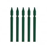 Service Solutions 5 PZ Palo Paletto in ferro a T 30x30x3 mm Plastificato Verde per Rete Re...