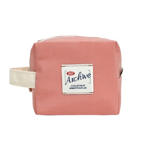 Image of Monolike Archive Cube Mini Pouch, Indie Pink - Makeup Bag, Cosmetic Bag, Travel Bag, Toiletry Bag, Organizer, Storage Bag