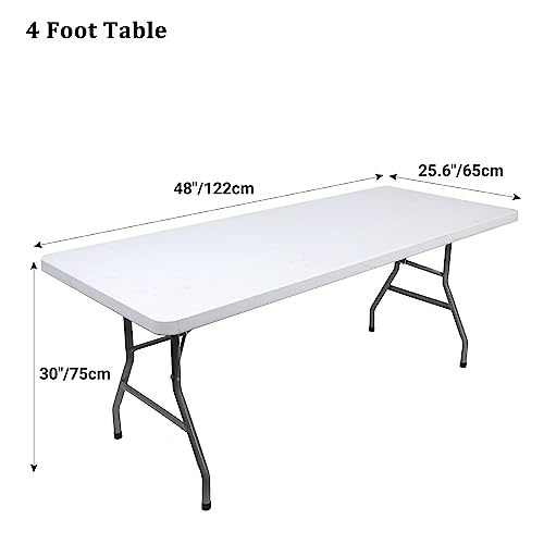 Nappe extensible violette de 1,2 m pour table pliante en lot de 2 pièces - 5
