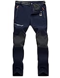 MAGCOMSEN Work Pants for Men Stretch Reinforced Knee Summer Casual Hiking Pants Quick Dry Breathable Moisture Wcking Navy 32