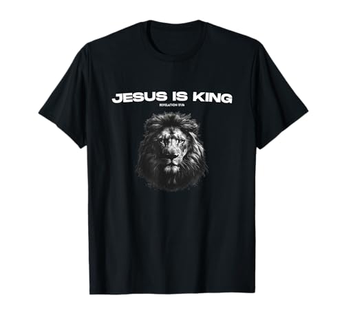 Jesus Is King Christian Lion Bible Scripture Camiseta