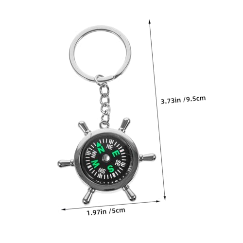Mini brújula llavero para hiking y camping miniatura 2
