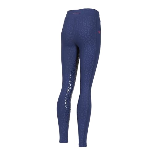 Aubrion Shires Leopard Print Non-Stop Tights - Young Rider (as1, Alpha, 11_Years, 12_Years, Ink)2