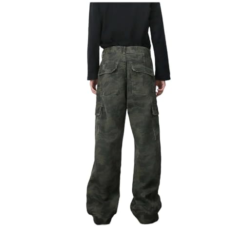 Pantalon de jogging décontracté jambe droite ample camouflage