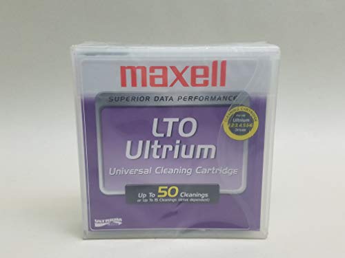 Maxell Universal Dry Process Cleaning Cartridge for LTO Ultrium 1, 2 & 3, 50 Uses (MAX183804)