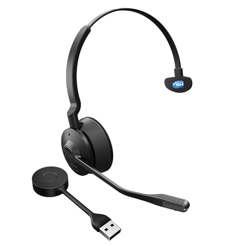 Casque mono sans fil 150m portée avec microphone annulation de bruit