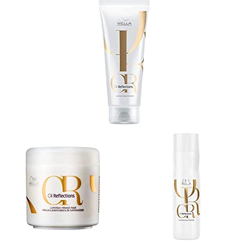 Image of Wella Professionals Oil Reflections Regime for Smooth Shiny Hair - Shampoo 250ml, Conditioner 200ml and Mask 150ml set