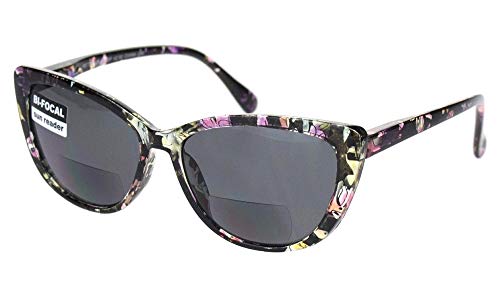 Cateye Bifocal Reading Sunglasses Sun Readers for Women with Designer Style Frame