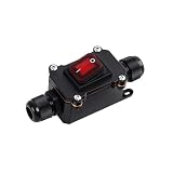 NUZEZCJG IP65 Outdoor Waterproof Ship Type Switch 220V/16/30A high-Power dustproof Power Switch, Intermediate Switch Button Switch*2PCS (Color : Double Hole 7-12MM, Size : 30a)