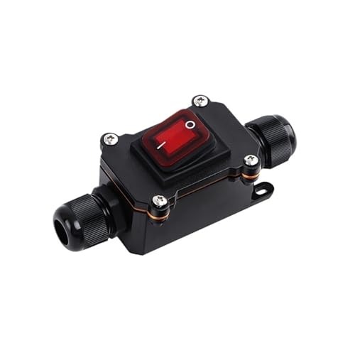 NUZEZCJG IP65 Outdoor Waterproof Ship Type Switch 220V/16/30A high-Power dustproof Power Switch, Intermediate Switch Button Switch*2PCS (Color : Double Hole 7-12MM, Size : 30a)