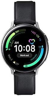 Samsung Galaxy Watch Active2, Fitnesstracker aus Edelstahl, großes Display, ausdauernder Akku, wassergeschützt, 44 mm, Bluetooth, Silber