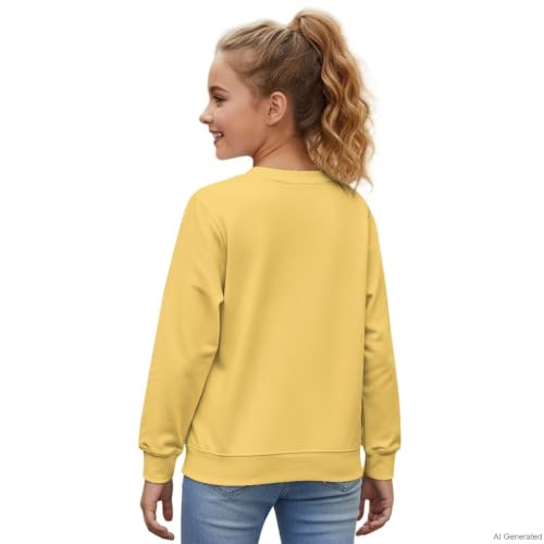 Image of Girls Cardigans Sweater Long Sleeve Crew Neck Button Down Sweaters School Outerwear for Kids Fall Winter Tops