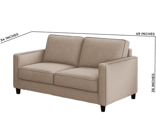 Image of The MM Furniture store Premium Fabric Sofa - Champagne (2 Seater)