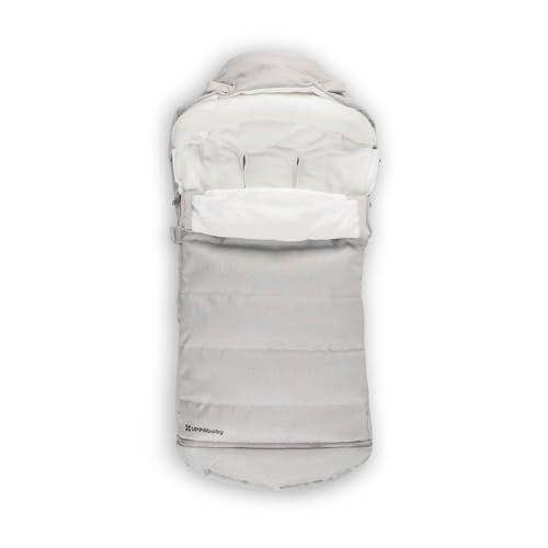 UPPAbaby CozyGanoosh 2-in-1 Seasonal Footmuff - Easily Attaches to UPPAbaby Strollers and RumbleSeat – Versatile, Ultra-Plush Zip-Out Liner for Cold Weather – Savannah (Pearl Gray Jacquard)