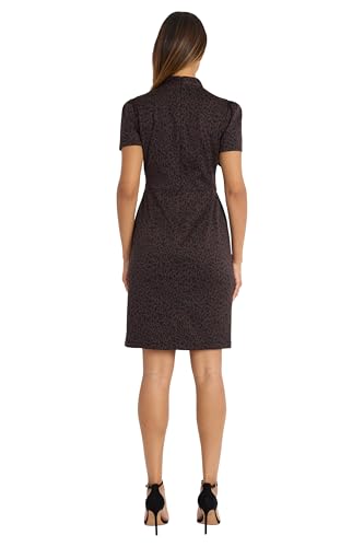 Maggy London Women's Elegant Ruched Midi Cap Sleeve Boat Neck-Slim-Fitting Cocktail Dress3