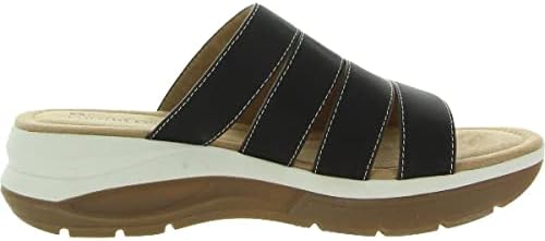 White Mountain Women's Fascinate Brown/Smooth Size 8.5M Slide Sandal, 8.5 | Image 2