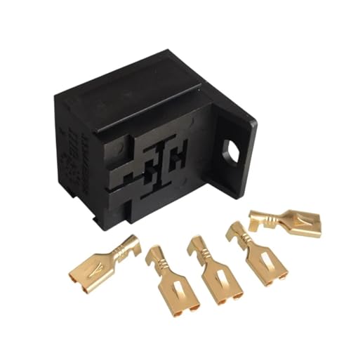 Zócalo de relé para automóvil de 40A con base aislante y conectores de 6,3 mm