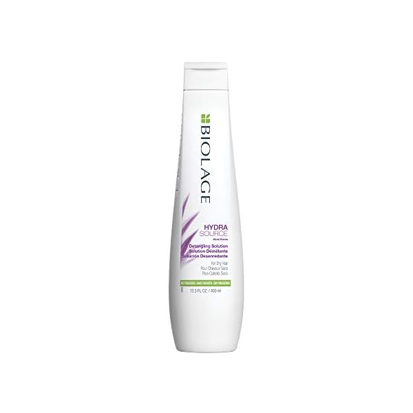 Biolage Hydra Source Detangling Solution | Detangles & Controls Static For Less Frizz & Fly-Aways | Renews Moisture | Paraben-Free | For Dry Hair | Vegan | Cruelty Free | 13.5 Fl. Oz