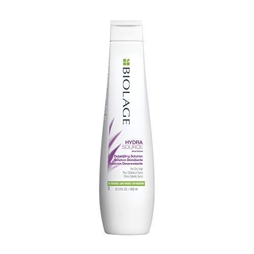 BIOLAGE Hydrasource Detangling Solution | Detangles For Less Frizz & Fly-Aways | Paraben-Free | For Dry Hair | 13.5 Fl. Oz.