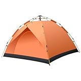 Tienda de Campaña, Tienda de Familiar Pop Up con Bolsa de Transporte 1-2 Personas Impermeable y fácil instalación, para Mochileros, Viajes y Senderismo (Orange,2-3 People)