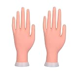 2pc Nail Practice Hand Flexible Soft Plastic Mannequin Trainning Tools Hand Nails Tips Art Trainer M