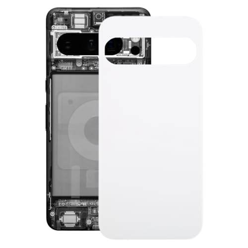 Face arrière de rechange Google Pixel 9 Blanc en verre d'origine pour remplacer un châssis brisé