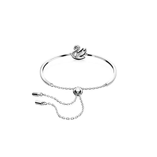 Swarovski Iconic Swan Bangle, Swan, Clear Crystal, Rhodium Finish