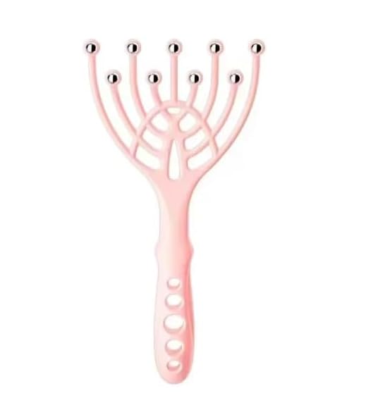 5 Finger 9 Claws Scalp Massager 1 Pc Hand Held Relax Spa Tool with Steel Balls for Head