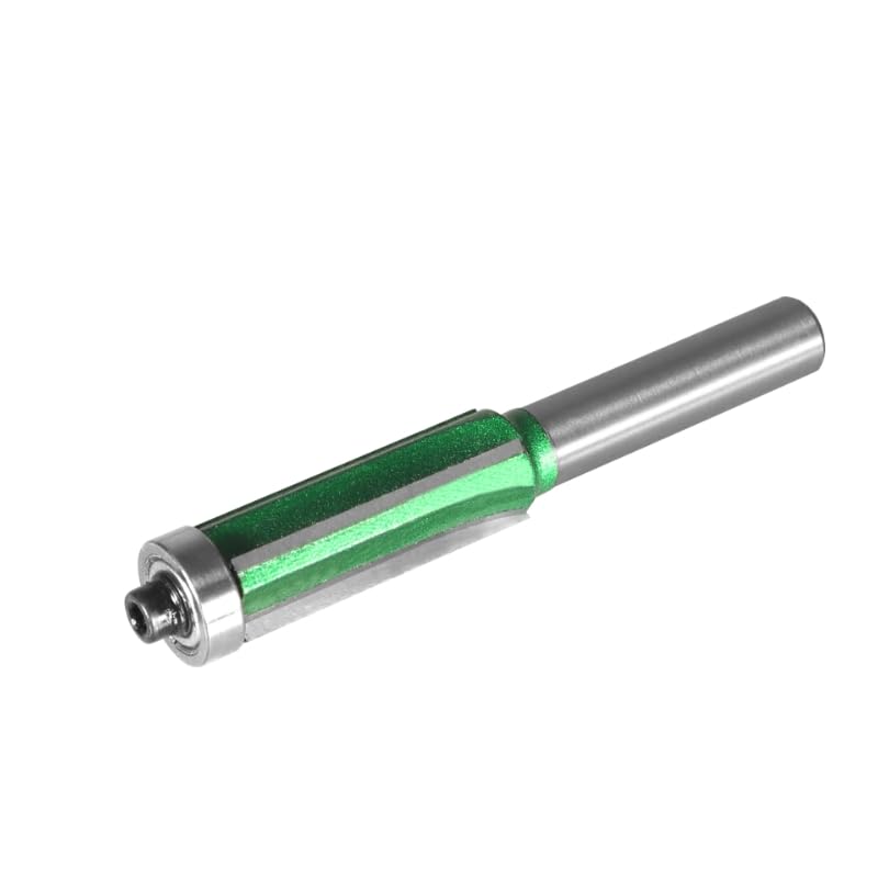 1/2/3/4 szt. 8MM 12MM UCHWYT Z4 Flush Trim Router Bit z 4 ostrzami zielony żółty frezy do drewna do frezowania drewna frez trzpieniowy(2pcs-A-Green)