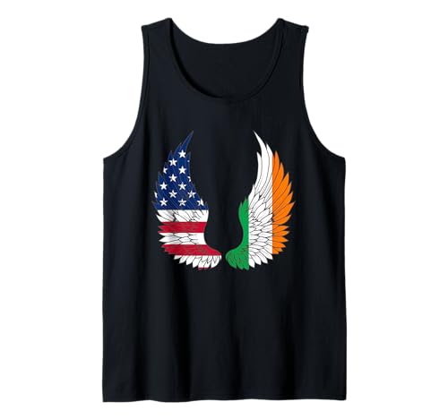 Uomo Bandiera dell'Irlanda americana grafica patriottica USA Irish Pride Boys Canotta