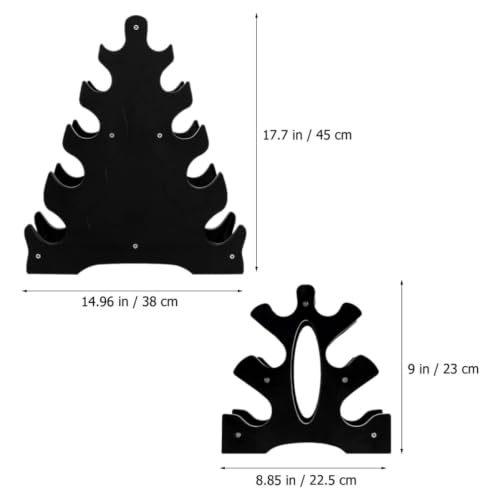 Support D'haltère en Plastique Noir, Lot de 2, Rangement – vue 2
