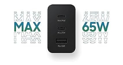 Image of Original 65W Power Adapter Trio for Sam-Sung Galaxy A70s Charger Sam-Sung Original 65W Power Adapter Trio for Tablets | Original 65Watt Multi Port (Trio) Fast Charger (AA95)