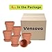vensovo Terra Cotta Pots with Saucer - 6 Pack 5 Inch Clay Pot Ceramic Pottery Planter Cactus Flower Pots Succulent Pot Drainage Hole, Great for Plants, Crafts and Wedding Favor